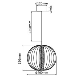 Lampa wiszaca czarna LED 3000K LP-798/1P S3 BK