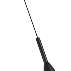 Lampa wisząca 1 czarna 1xE27 LP-181/1P BK