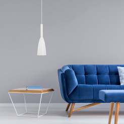 Lampa wisząca 1 biała 1xE27 LP-181/1P WH