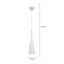 Lampa wisząca 1 biała 1xE27 LP-181/1P WH