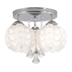 Ozdobny plafon srebrny 3xE14 plus LED LP-119/3C