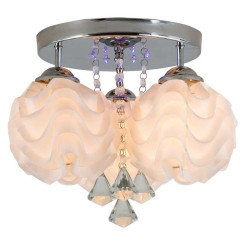 Ozdobny plafon srebrny 3xE14 plus LED LP-119/3C
