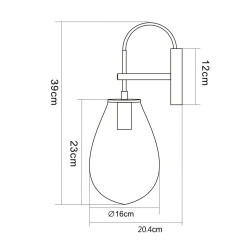 Kinkiet czarny 1xE14 LP-1214/1W