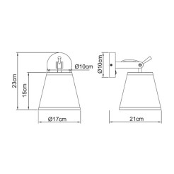 Kinkiet czarny 1xE27 LP-5031/1W BK