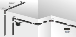 Łącznik wewnętrzny czarny LP-553-MAG-BK