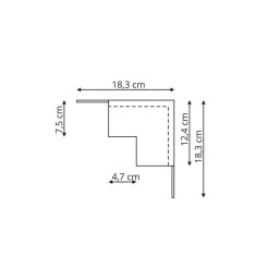 Łącznik wewnętrzny czarny LP-553-MAG-BK