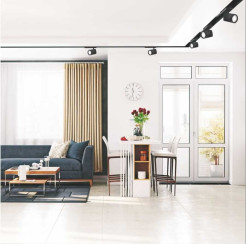 szyna wpuszczana 2 m czarna LP-E020-MAG-BK