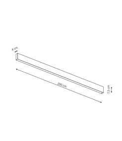 szyna wpuszczana 2 m czarna LP-E020-MAG-BK