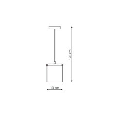 Lampa wisząca chrom LED 4000K LP-1114/1P