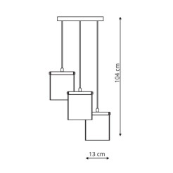 Lampa wisząca chrom LED 4000K LP-1114/3C