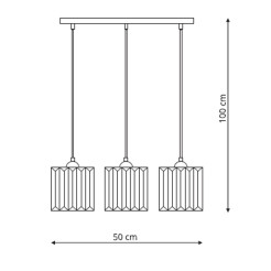 Lampa wiszaca czarna 3xE27 LP-2383/3L BK
