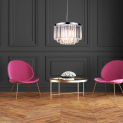 Lampa wisząca 5 srebrna 5xE14 LP-2910/5P