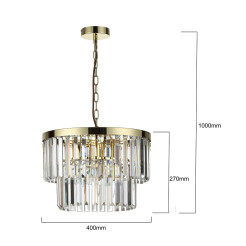 Lampa wisząca 5 antyczne złoto 5xE14 LP-2910/5P AGD