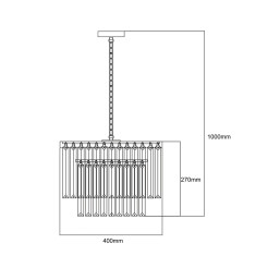 Lampa wisząca 5 antyczne złoto 5xE14 LP-2910/5P AGD