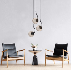 Lampa wisząca czarna 3xE27 LP-125/3P BK