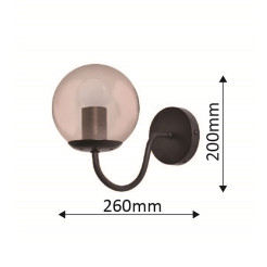 Kinkiet czarny 1xE27 LP-125/1W BK
