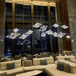 Lampa wisząca pozioma dymna czarna 7xG9 LP-056/1P BK