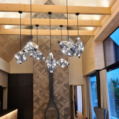 Lampa wisząca pionowa 7xG9 LP-055/1P BK