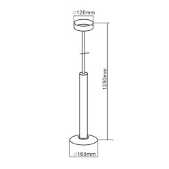 Lampa wisząca Hat 1 biała LED 3000K LP-1661/1P WH