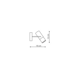 Kinkiet drewniano - czarny 1xGU10 LP-1111/1W