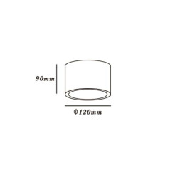 Oprawa natynkowa czarna 1xES111 LP-1101/1SM BK