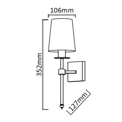 Kinkiet chrom 1xE14 LP-2118/1W chrom