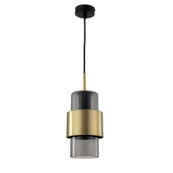 Lampa wisząca dymna 1xE27 LP-866/1P L SM/GD