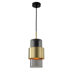 Lampa wisząca dymna 1xE27 LP-866/1P L SM/GD
