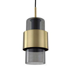 Lampa wisząca dymna 1xE27 LP-866/1P L SM/GD