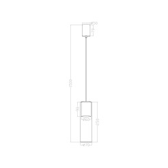 Lampa wisząca złota 1xGU10 LP-232/1P GD