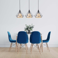 Lampa wisząca czarna 1xE27 LP-076/1P BK