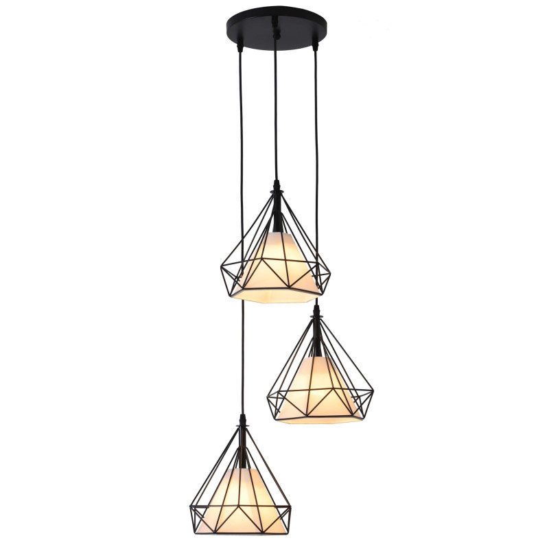 Lampa wisząca czarna 3xE27 LP-076/3P BK