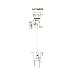 Lampa wisząca Savona czarna 1xE27 LP-707/1P