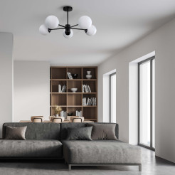 Lampa wisząca 5 czarna 5xE14 LP-1345/5P BK