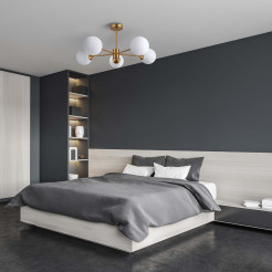 Lampa wisząca 5 złota 5xE14 LP-1345/5P GD