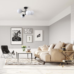 Lampa wisząca 4 czarna 4xE14 LP-1345/4P BK