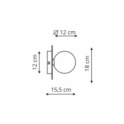 Kinkiet złoty 1xG9 LP-1345/1W GD