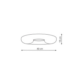 Plafon 40 cm biały IP44 LED 4000K LP-2424/1C-40 WH