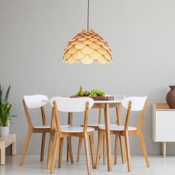 Lampa wiszaca mała drewniana 1xE27 LP-101335/1P S