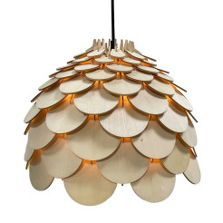 Lampa wiszaca mała drewniana 1xE27 LP-101335/1P S