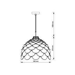 Lampa wiszaca mała drewniana 1xE27 LP-101335/1P S
