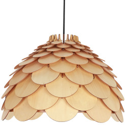 Lampa wisząca duża drewniana 1xE27 LP-101335/1P L