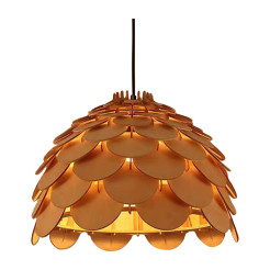 Lampa wisząca duża drewniana 1xE27 LP-101335/1P L