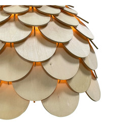 Lampa wisząca duża drewniana 1xE27 LP-101335/1P L