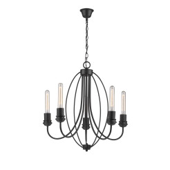 Lampa wisząca czarna 5xE27 LP-6704/5P