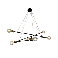 Estrella 6 wisząca czarna LP-075/6P BK