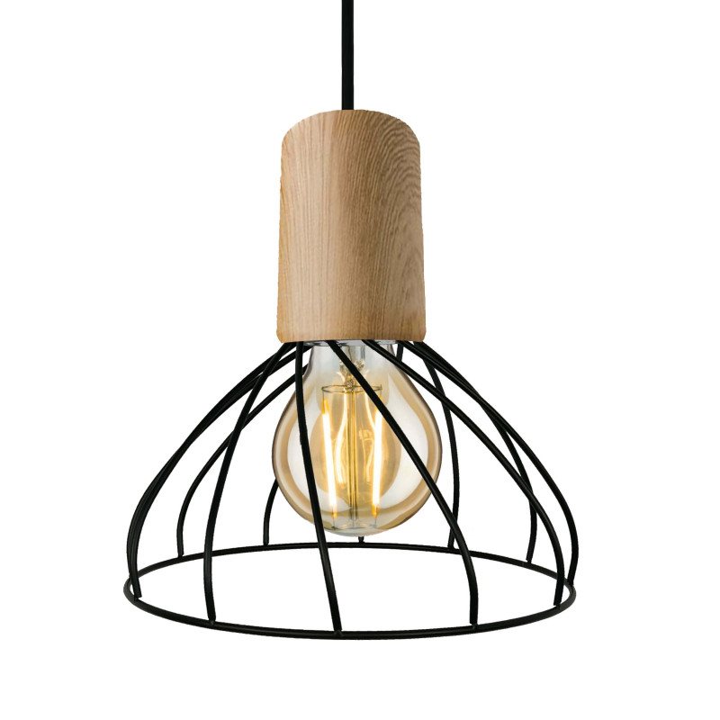 Lampa wisząca czarno - brązowa1xGU10 LP-1221/1P S BK