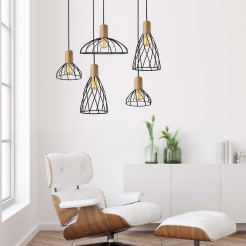 Lampa wisząca czarno - brązowa1xGU10 LP-1221/1P S BK