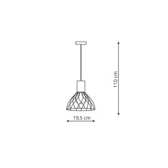 Lampa wisząca czarno - brązowa1xGU10 LP-1221/1P S BK