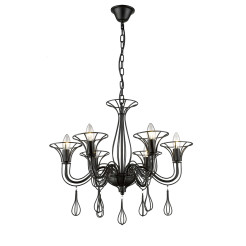 Lampa wisząca czarna 6xE14 LP-6756/6P